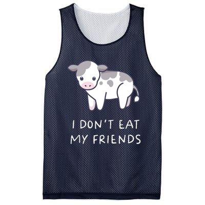 I Dont Eat My Friends Vegetarian Vegan Kawaii Anime Mesh Reversible Basketball Jersey Tank