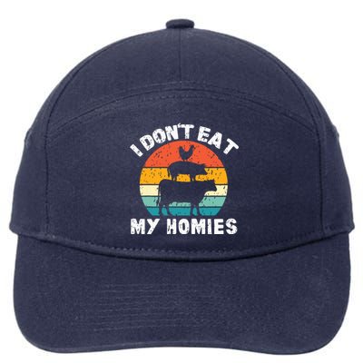 I Dont Eat My Homies Funny Vegetarian Vegan 7-Panel Snapback Hat