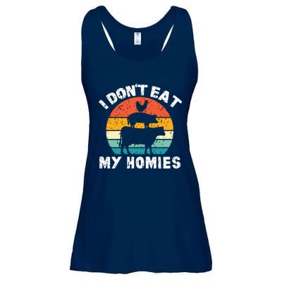 I Dont Eat My Homies Funny Vegetarian Vegan Ladies Essential Flowy Tank