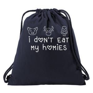 I Dont Eat My Homies Vegan Drawstring Bag