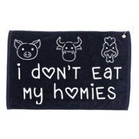 I Dont Eat My Homies Vegan Grommeted Golf Towel