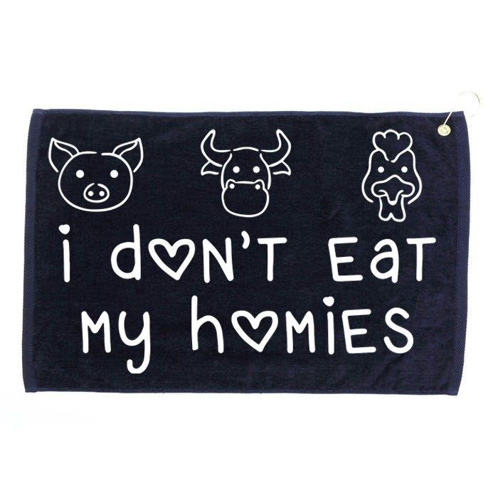 I Dont Eat My Homies Vegan Grommeted Golf Towel