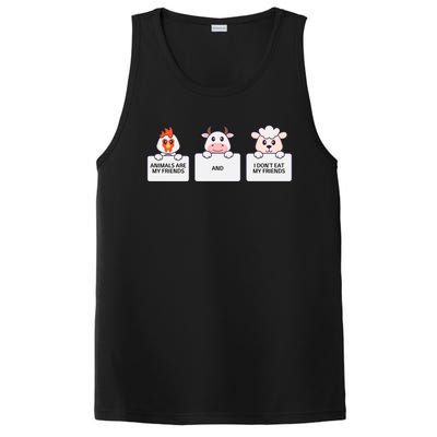 I Dont Eat My Friends Vegetarian World Vegan Day Graphic PosiCharge Competitor Tank