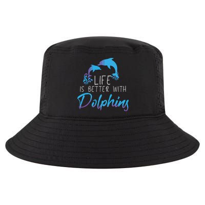 Inspiring Dolphin Enthusiasts Environmentalist Vintage Funny Cool Comfort Performance Bucket Hat