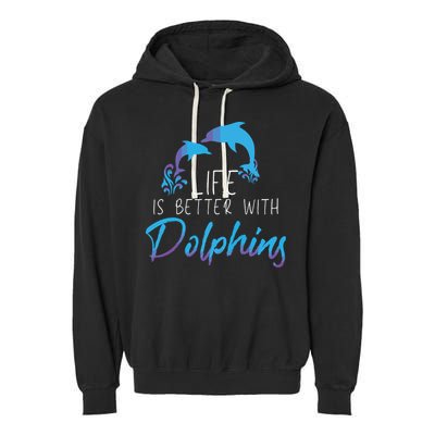 Inspiring Dolphin Enthusiasts Environmentalist Vintage Funny Garment-Dyed Fleece Hoodie
