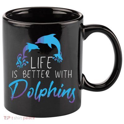 Inspiring Dolphin Enthusiasts Environmentalist Vintage Funny 11oz C Handle Ceramic Mug