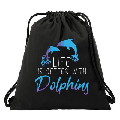 Inspiring Dolphin Enthusiasts Environmentalist Vintage Funny Drawstring Bag