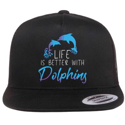 Inspiring Dolphin Enthusiasts Environmentalist Vintage Funny Flatbill Hat