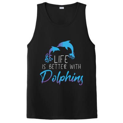 Inspiring Dolphin Enthusiasts Environmentalist Vintage Funny PosiCharge Competitor Tank