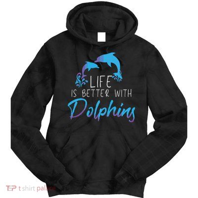 Inspiring Dolphin Enthusiasts Environmentalist Vintage Funny Tie Dye Hoodie