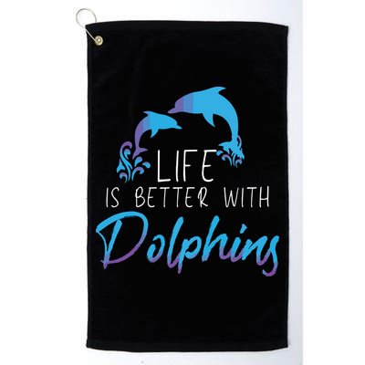 Inspiring Dolphin Enthusiasts Environmentalist Vintage Funny Golf Towel