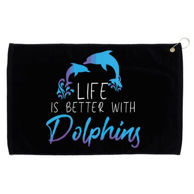 Inspiring Dolphin Enthusiasts Environmentalist Vintage Funny Grommeted Golf Towel