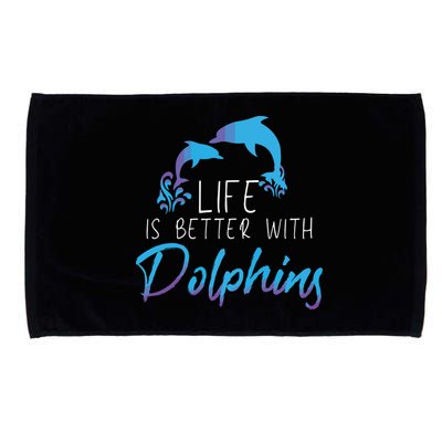 Inspiring Dolphin Enthusiasts Environmentalist Vintage Funny Microfiber Hand Towel
