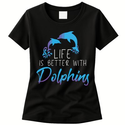 Inspiring Dolphin Enthusiasts Environmentalist Vintage Funny Womens T-Shirt