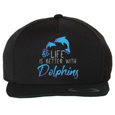 Inspiring Dolphin Enthusiasts Environmentalist Vintage Funny Wool Snapback Cap