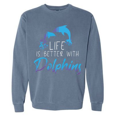 Inspiring Dolphin Enthusiasts Environmentalist Vintage Funny Garment-Dyed Sweatshirt