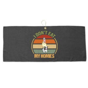 I Dont Eat My Homies Gift Large Microfiber Waffle Golf Towel