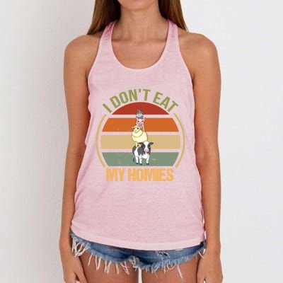 I Dont Eat My Homies Gift Women's Knotted Racerback Tank