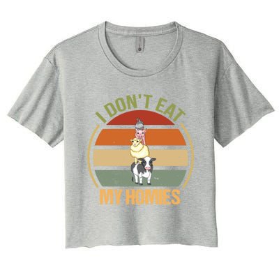 I Dont Eat My Homies Gift Women's Crop Top Tee