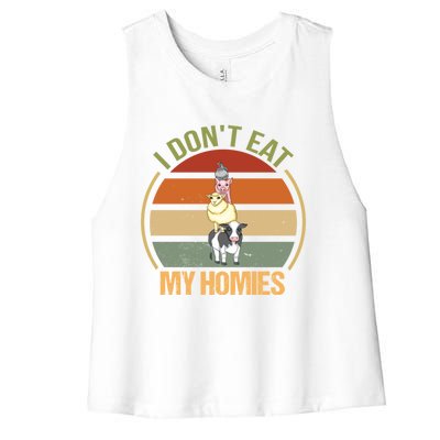 I Dont Eat My Homies Gift Women's Racerback Cropped Tank