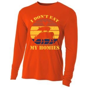 I Dont Eat My Homies Vegan Cool Vegetarian Animal Gift Cooling Performance Long Sleeve Crew