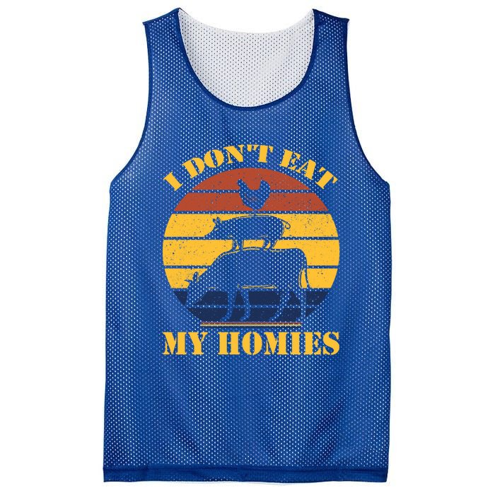 I Dont Eat My Homies Vegan Cool Vegetarian Animal Gift Mesh Reversible Basketball Jersey Tank