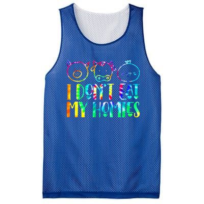 I Dont Eat My Homies Vegan Tie Dye Animals Lover Vegetarian Gift Mesh Reversible Basketball Jersey Tank