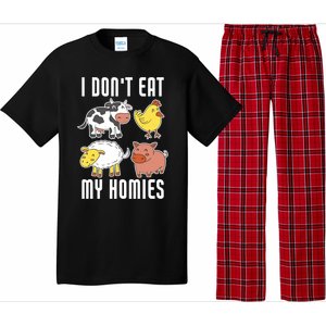 I Dont Eat My Homies Vegan Vegetarian Animal Love Gift Pajama Set