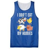 I Dont Eat My Homies Vegan Vegetarian Animal Love Gift Mesh Reversible Basketball Jersey Tank