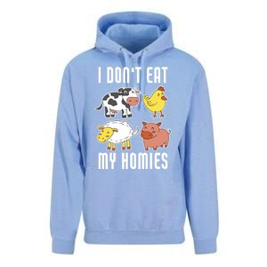 I Dont Eat My Homies Vegan Vegetarian Animal Love Gift Unisex Surf Hoodie