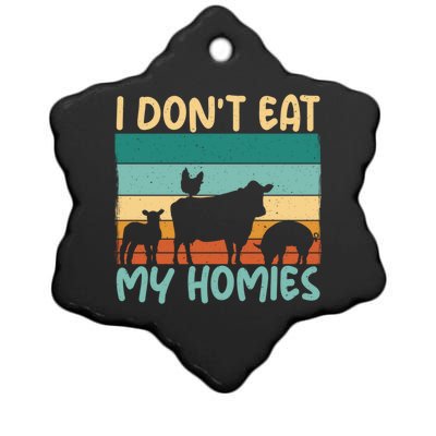 I Dont Eat My Homies Animal Lover Vegetable Lover Gift Ceramic Star Ornament