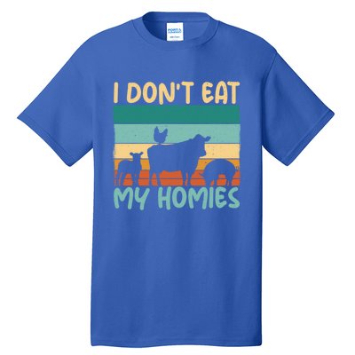 I Dont Eat My Homies Animal Lover Vegetable Lover Gift Tall T-Shirt