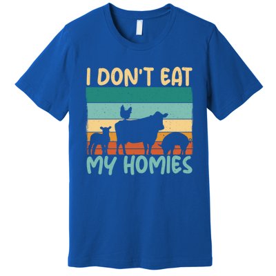 I Dont Eat My Homies Animal Lover Vegetable Lover Gift Premium T-Shirt