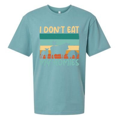 I Dont Eat My Homies Animal Lover Vegetable Lover Gift Sueded Cloud Jersey T-Shirt