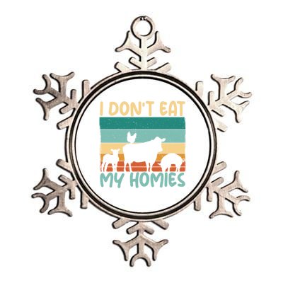 I Dont Eat My Homies Animal Lover Vegetable Lover Gift Metallic Star Ornament