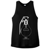 Idea Is A Powerful Weapon Light bulb Grenade Ladies PosiCharge Tri-Blend Wicking Tank