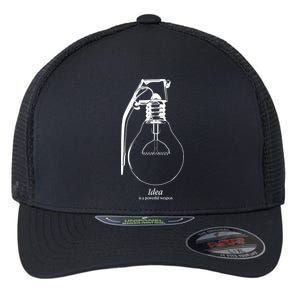 Idea Is A Powerful Weapon Light bulb Grenade Flexfit Unipanel Trucker Cap