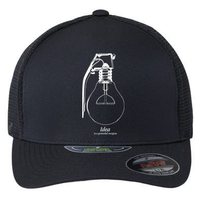 Idea Is A Powerful Weapon Light bulb Grenade Flexfit Unipanel Trucker Cap