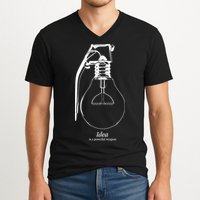 Idea Is A Powerful Weapon Light bulb Grenade V-Neck T-Shirt