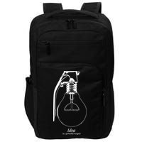 Idea Is A Powerful Weapon Light bulb Grenade Impact Tech Backpack