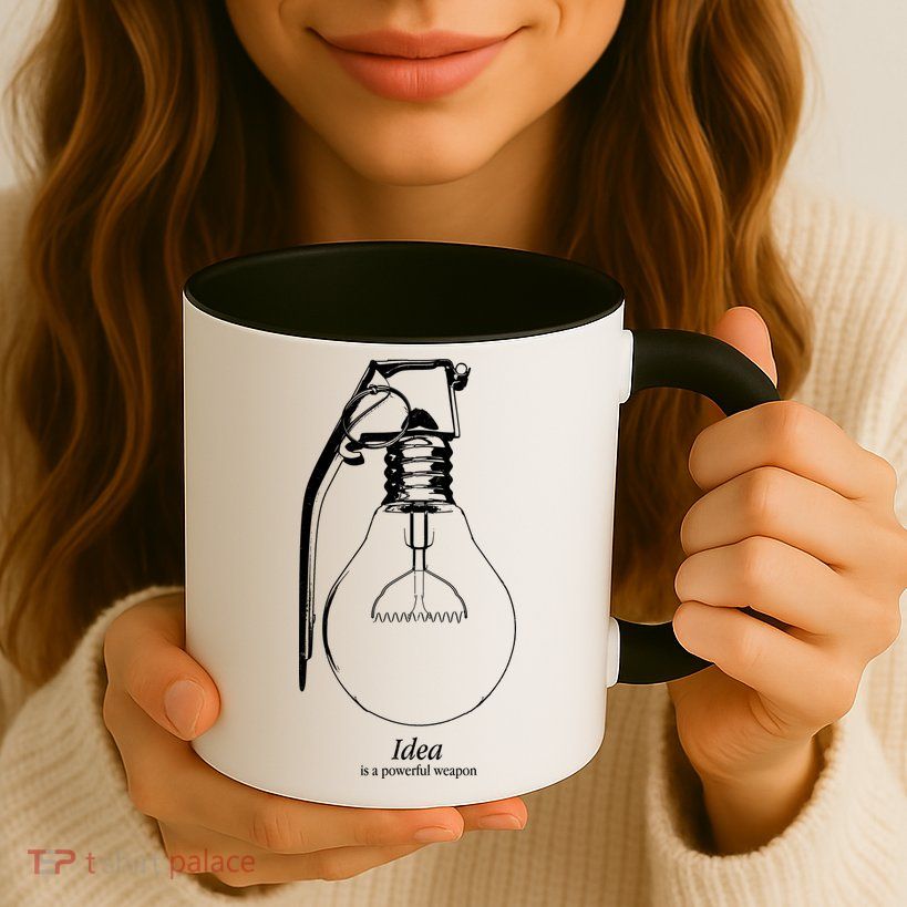 Idea Is A Powerful Weapon Light bulb Grenade Coffee Mug