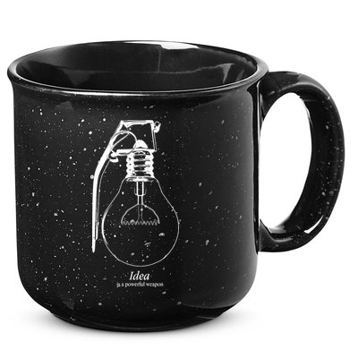 Idea Is A Powerful Weapon Light bulb Grenade 15oz Campfire Ceramic Mug