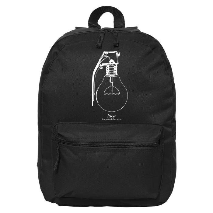Idea Is A Powerful Weapon Light bulb Grenade 16 in Basic Backpack
