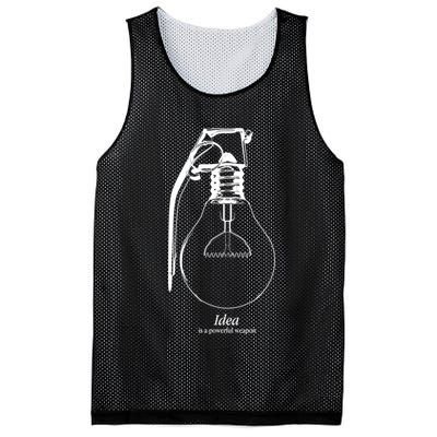 Idea Is A Powerful Weapon Light bulb Grenade Mesh Reversible Basketball Jersey Tank