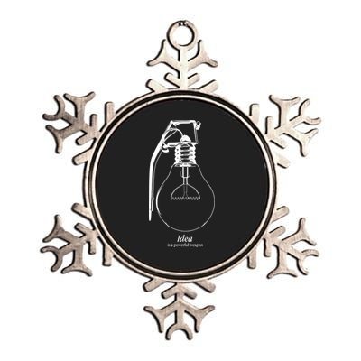 Idea Is A Powerful Weapon Light bulb Grenade Metallic Star Ornament