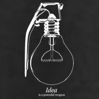 Idea Is A Powerful Weapon Light bulb Grenade 25L Jumbo Tote