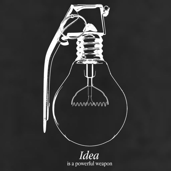 Idea Is A Powerful Weapon Light bulb Grenade 25L Jumbo Tote