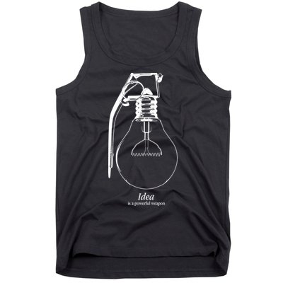 Idea Is A Powerful Weapon Light bulb Grenade Tank Top