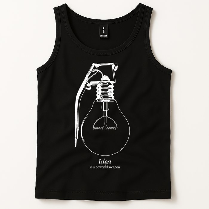 Idea Is A Powerful Weapon Light bulb Grenade Tank Top