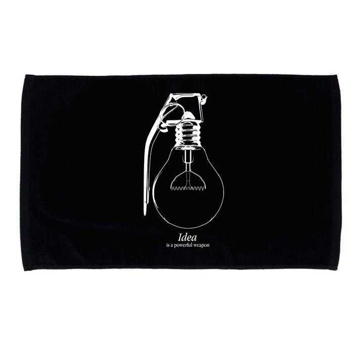 Idea Is A Powerful Weapon Light bulb Grenade Microfiber Hand Towel